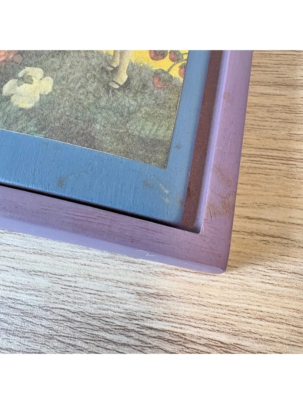 Handmade Alice in Wonderland Wooden Keepsake Box Curved Lid Trinket Jewelry Box